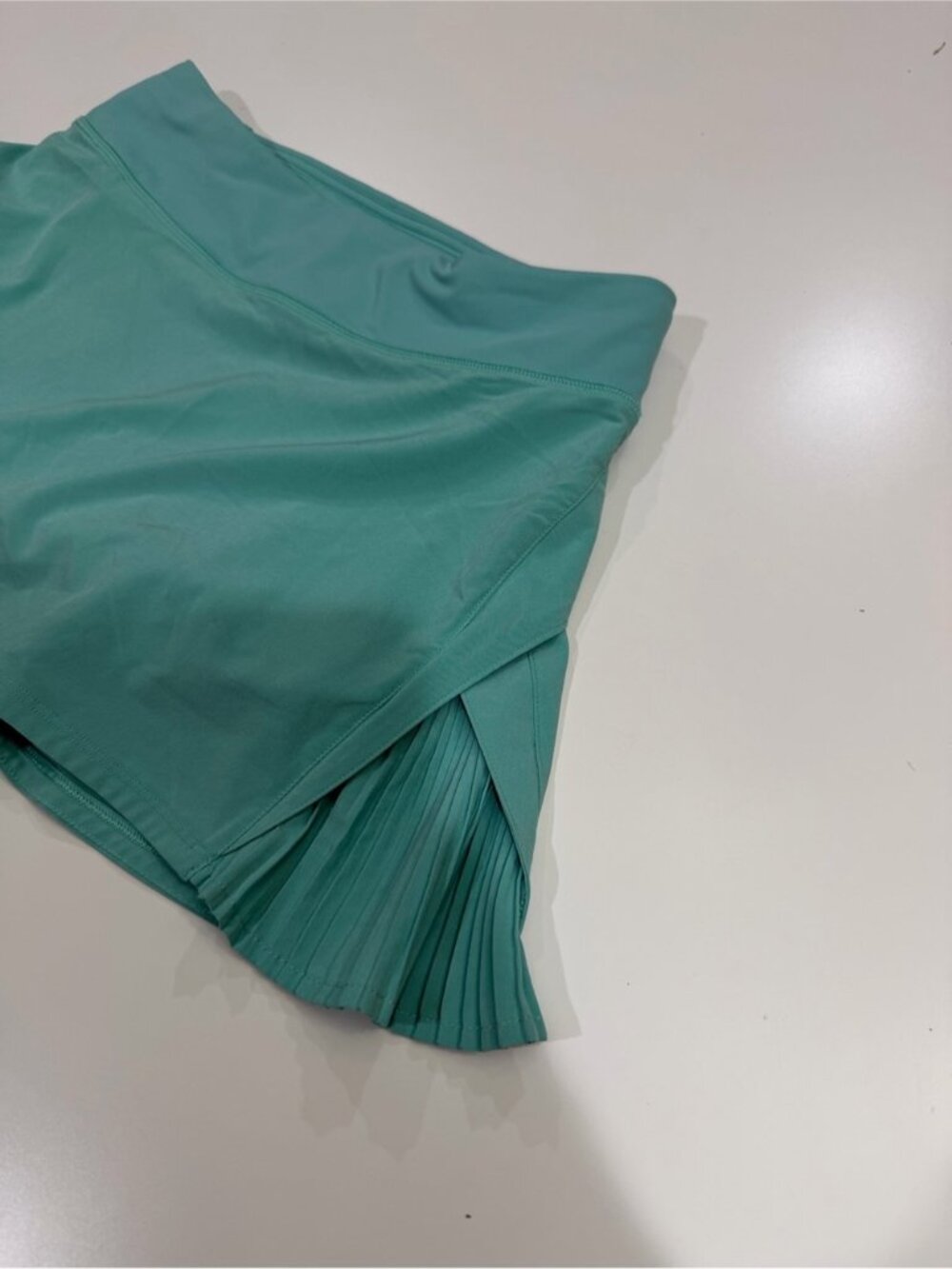Green Pleated Side Skort - Picture 2 of 2